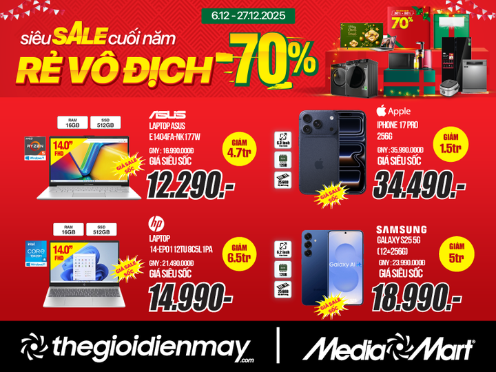 Cơ hội cuối cùng trong năm sắm hàng ngàn sản phẩm giá 'hời' tại MediaMart - 5
