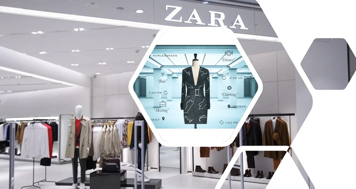 Zara kết hợp AI và thực tế tăng cường để giúp khách hàng chọn trang phục phù hợp. (Nguồn: Exhibit)