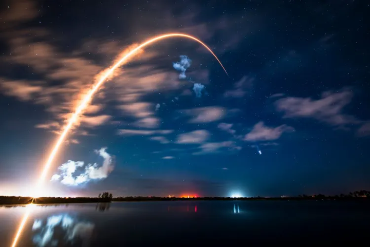 Ngày 1/12, tên lửa Falcon 9 đã phóng 29 vệ tinh Starlink lên quỹ đạo Trái đất. (Nguồn: SpaceX)