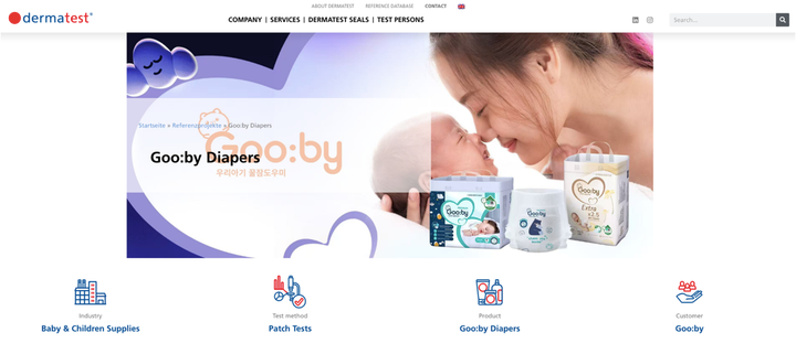 Hình ảnh được ghi nhận từ website chính thức của Dermatest, nơi phụ huynh dễ dàng kiểm chứng.