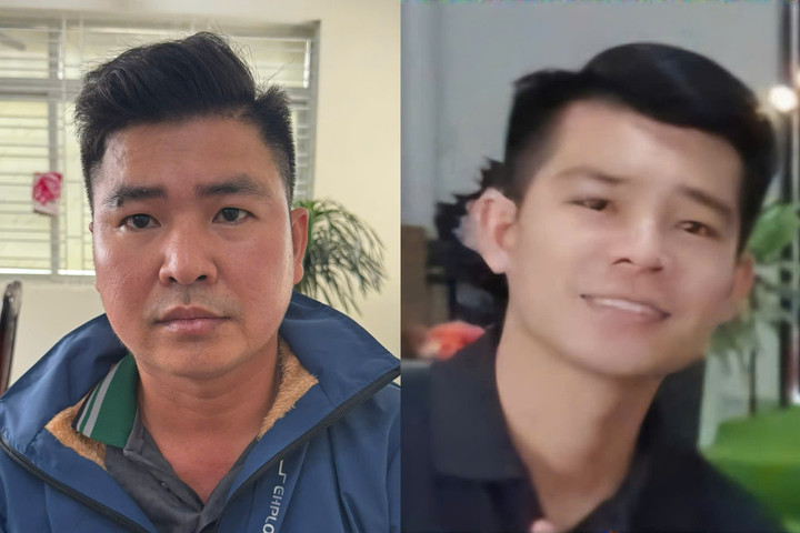 Trần Quang Út (trái) và Mai Minh Tấn (phải) là hai kẻ cầm đầu đường dây lừa đảo từ dự án ảo Kayple. (Ảnh: Công an cung cấp)