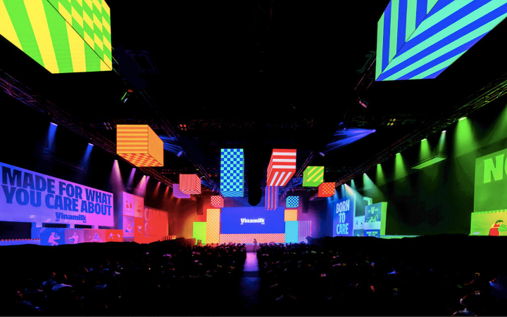 Bộ nhận diện thương hiệu mới thể hiện rõ nét tinh thần đổi mới, sáng tạo của Vinamilk, dưới sự dẫn dắt của bà Mai Kiều Liên. (Ảnh: Minh Anh)