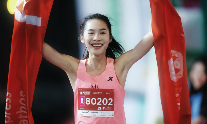 Vận động viên Bùi Thị Thu Hà.