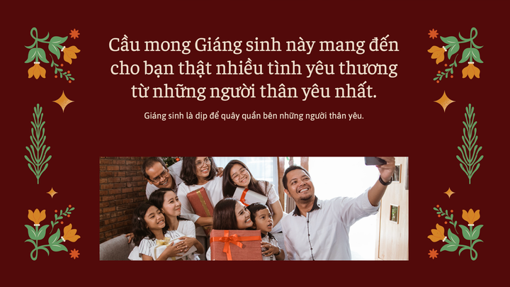 Lời chúc Giáng Sinh dành cho bố mẹ, người thân đầy ý nghĩa. (Ảnh: Canva)
