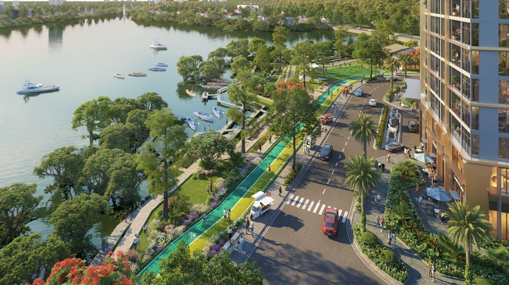 Bến du thuyền đẳng cấp dưới chân tòa tháp The Charm.