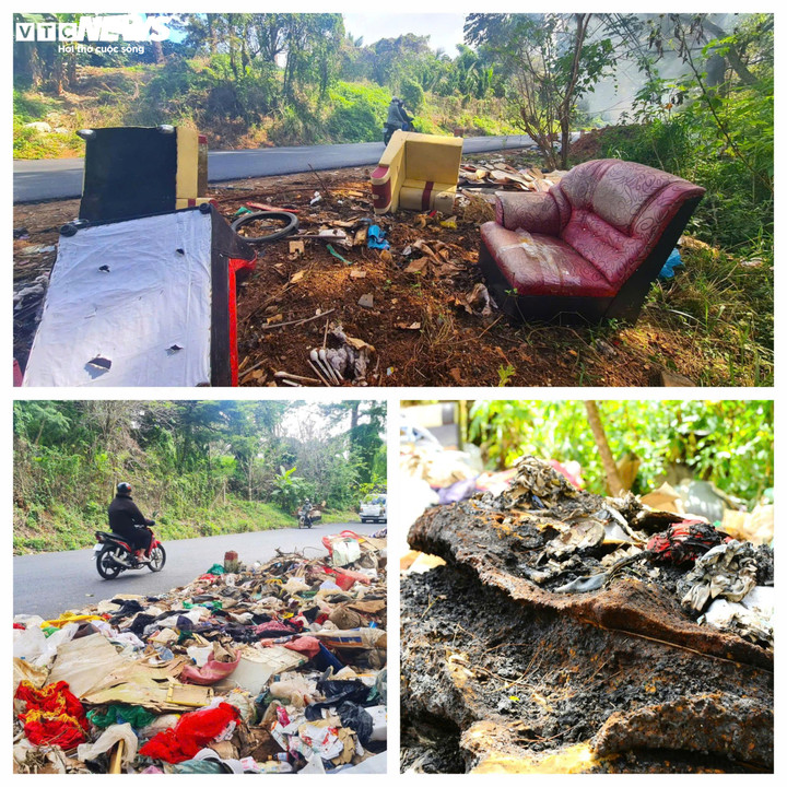 Những bãi rác khổng lồ ngay cửa ngõ Đà Lạt.