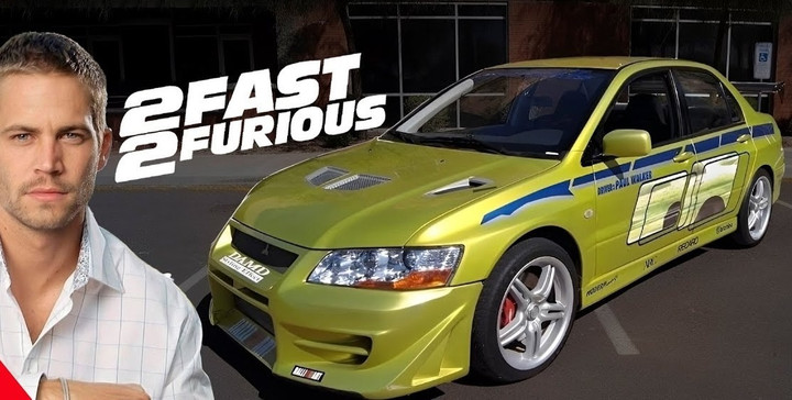 Mitsubishi Lancer Evolution VII được Paul Walker cầm lái trong "2 Fast 2 Furious" (2003). (Ảnh: Autoblog)
