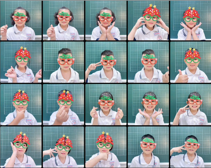 Cô giáo lớp 1 làm photobooth Noel ở lớp học, câu nói khiến người lớn chạnh lòng - 1