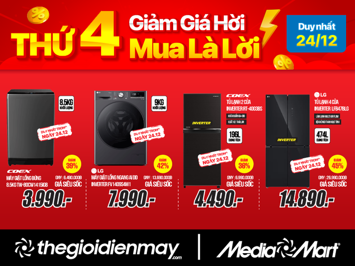 Thứ 4 – Giảm giá hời, Mua là lời – cơ hội săn sale điện máy chính hãng mỗi tuần - 3