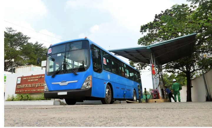 Trạm cấp CNG cho xe buýt.