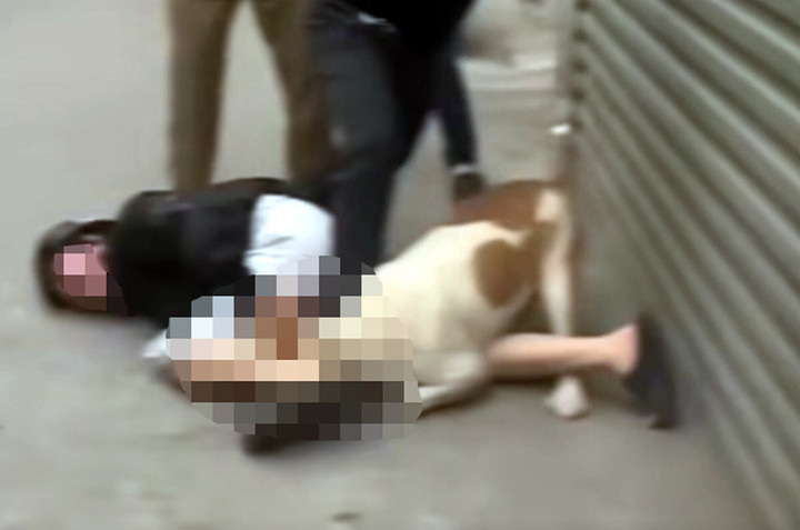 Con chó hung dữ tấn công người phụ nữ. (Ảnh cắt từ clip)