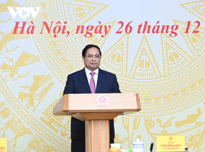 Thủ tướng Phạm Minh Chính phát biểu tại cuộc gặp mặt.