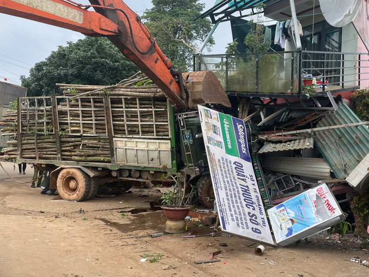 Hiện trường vụ tai nạn.