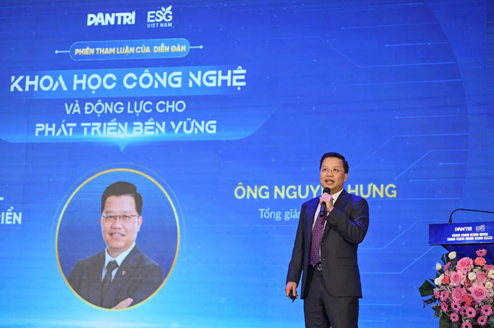 Tổng Giám đốc TPBank Nguyễn Hưng chia sẻ tại Diễn đàn ESG Việt Nam.