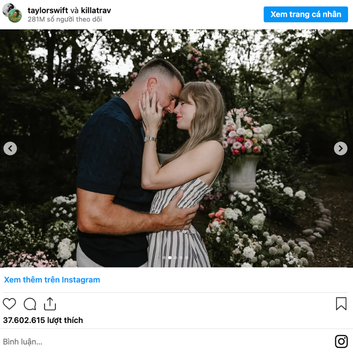 Taylor Swift và Travis Kelce đã đính hôn.