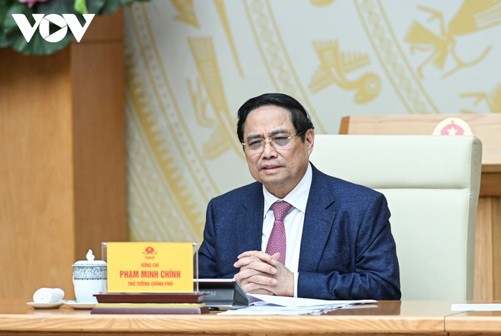 Thủ tướng Phạm Minh Chính tại phiên họp.