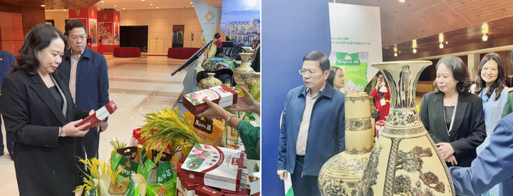 Phó Chủ tịch nước Võ Thị Ánh Xuân đến thăm khu trưng bày của Tập đoàn BRG và các Công ty Thành viên.