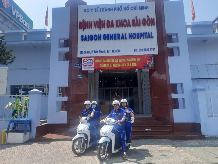 Bệnh viện Đa khoa Sài Gòn là đơn vị đầu tiên trong cả nước thí điểm mô hình xe cứu thương 2 bánh. (Ảnh: BVCC)
