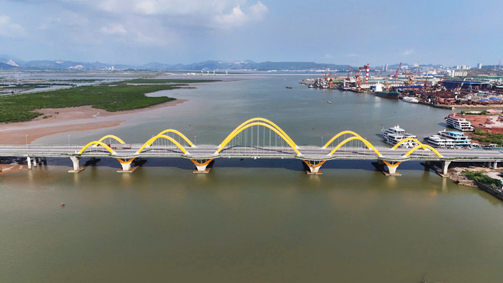 Dự án có chiều dài toàn tuyến 4.265 m. Trong đó, cầu chính được thiết kế dạng vòm ống thép nhồi bê tông rộng 33,1 m, dài 290 m, tĩnh không thông thuyền 40x7 m; phần cầu dẫn dài 565 m, đường dẫn dài 3.380 m với tổng mức đầu tư hơn 2.100 tỷ đồng.