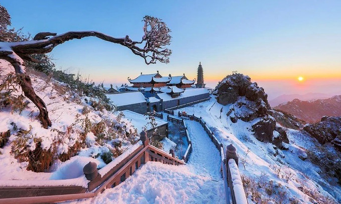 Năm 2021, tuyết từng phủ dày trên 