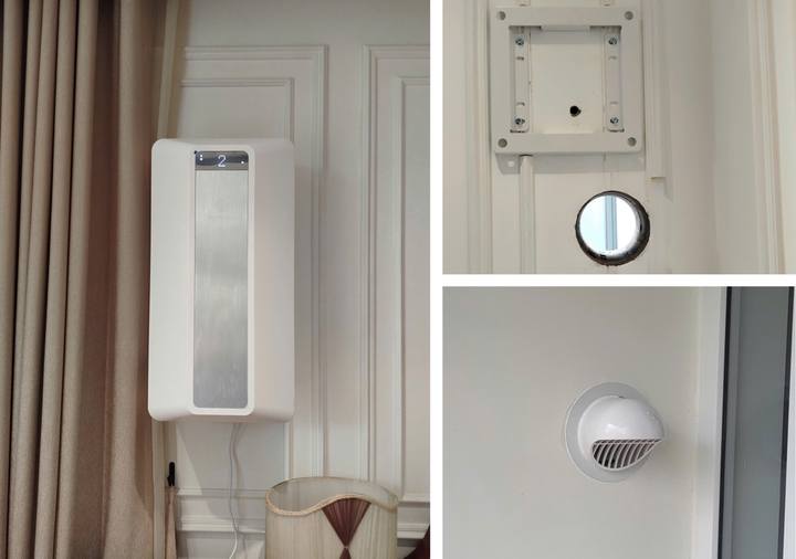 Máy cấp khí tươi + lọc không khí SmartVent của AirProce đem đến không gian trong lành, giàu oxy, sạch bụi mịn cho phòng kín mà không cần mở cửa.