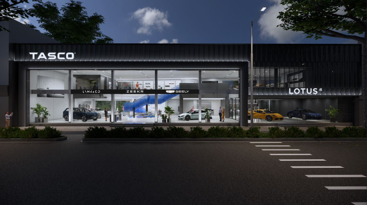 Mô hình Tasco Experience Center với sự xuất hiện của các thương hiệu xe do Tasco phân phối sẽ ra mắt Quý I/2026. (Ảnh: Tasco)