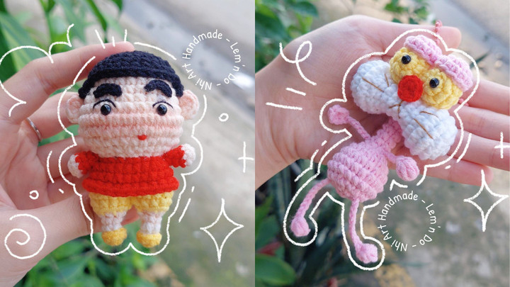 Những mẫu thú bông chỉ nhỏ xinh bằng bàn tay nhưng được tinh chỉnh đến chi tiết nhỏ nhất. (Ảnh: Nhi Art Handmade)