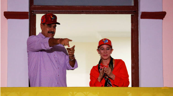 Vợ chồng Tổng thống Maduro trong một sự kiện vào tháng 7/2025. (Ảnh: Reuters)