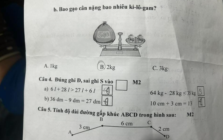 Lỗi sai ngộ nghĩnh của bé Minh (Ảnh: NVCC)