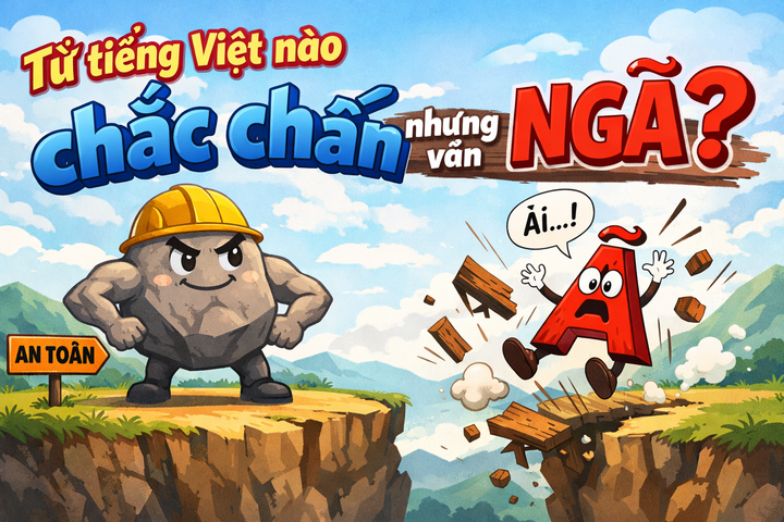 Từ tiếng Việt nào chắc chắn nhưng vẫn ngã? (Ảnh minh họa)