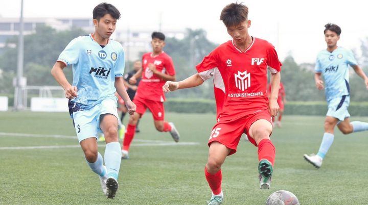 U19 Hoài Đức trong trận đấu với U19 PVF (Nguồn: PVF)
