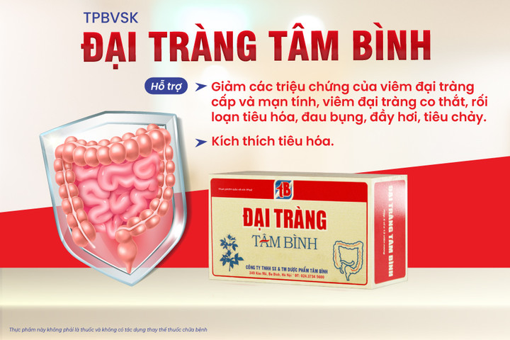 Đại tràng Tâm Bình là giải pháp hiệu quả, an toàn cho người bị bệnh đại tràng.