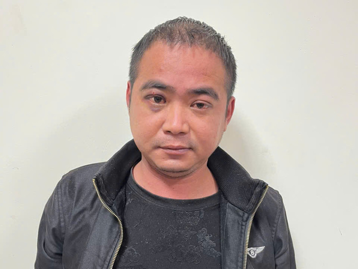 Dương Đăng Thụy tại cơ quan Công an. (Ảnh: Công an Bắc Ninh).