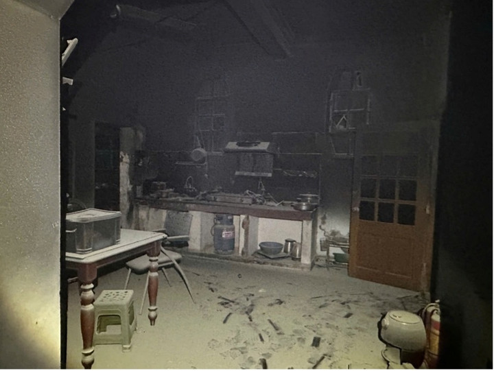 Hiện trường vụ cháy.