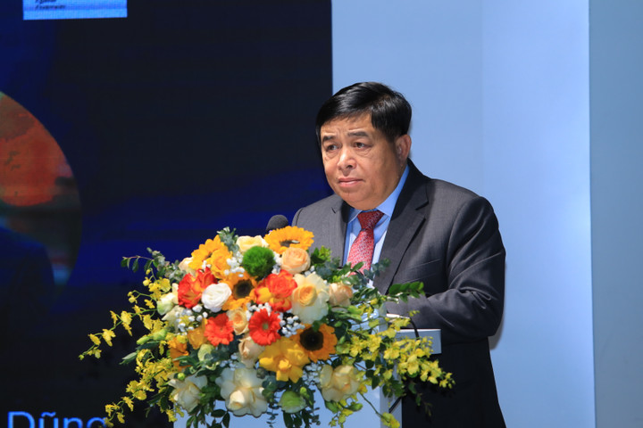 Phó Thủ tướng Nguyễn Chí Dũng phát biểu tại buổi lễ. (Ảnh: NIC)