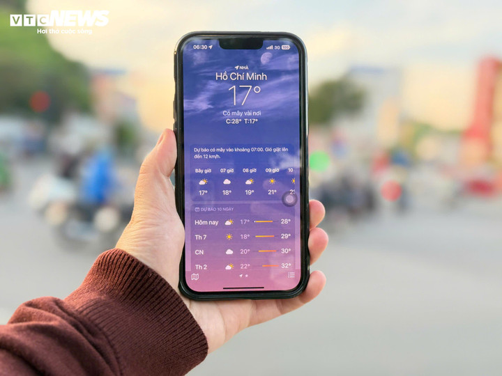 Nhiệt độ tại TP.HCM sáng 9/1 xuống còn 17°C.