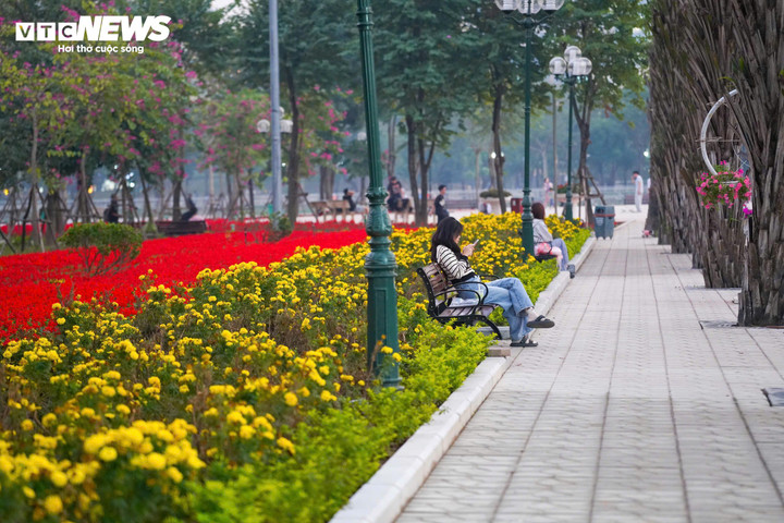 Song song với các tiện ích vui chơi, yếu tố không gian xanh tại công viên Cầu Giấy tiếp tục được chú trọng.