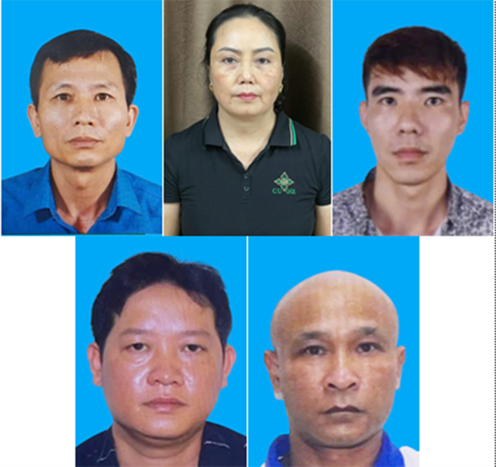 5 trong số 9 bị can đã bị Công an TP Hải Phòng khởi tố vào tháng 12/2025.