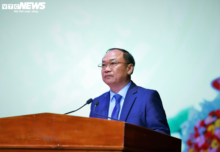 Ông Thái Đại Ngọc, Ủy viên Trung ương Đảng, Bí thư Tỉnh ủy Gia Lai phát biểu tại hội nghị.