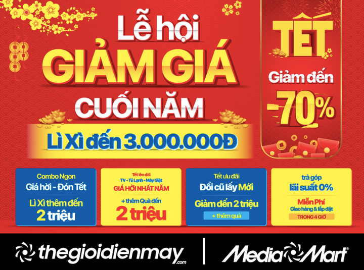 Trẩy hội cuối năm – Săn deal hời tại MediaMart: Giảm tới 70%, lì xì đến 3 triệu - 1