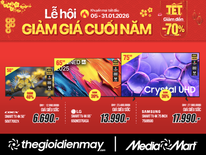 Trẩy hội cuối năm – Săn deal hời tại MediaMart: Giảm tới 70%, lì xì đến 3 triệu - 3