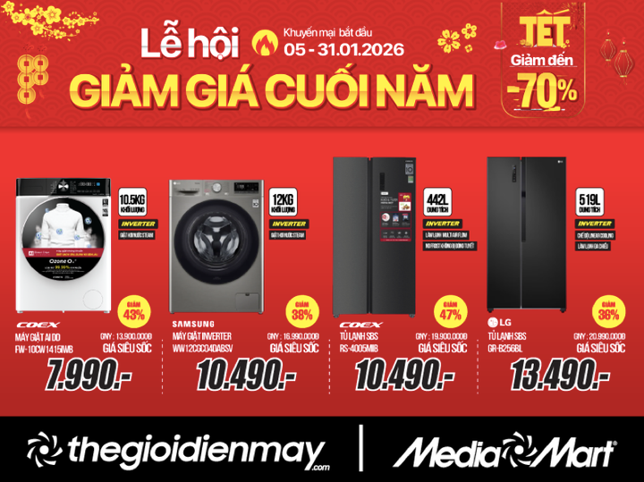 Trẩy hội cuối năm – Săn deal hời tại MediaMart: Giảm tới 70%, lì xì đến 3 triệu - 4