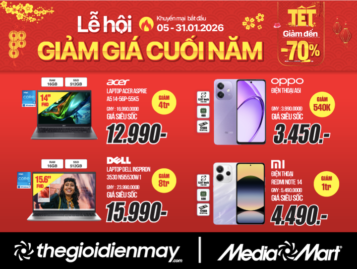 Trẩy hội cuối năm – Săn deal hời tại MediaMart: Giảm tới 70%, lì xì đến 3 triệu - 6