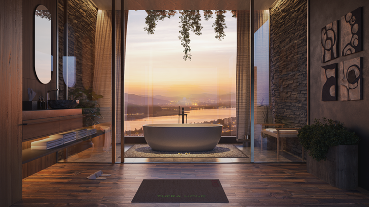 Không gian căn hộ trị liệu tích hợp khoáng nóng tại Thera Home.