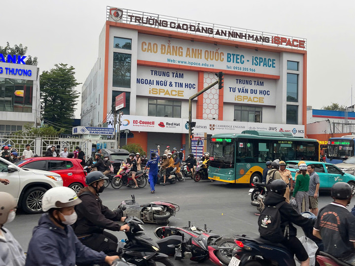 Hiện trường vụ tai nạn giao thông.