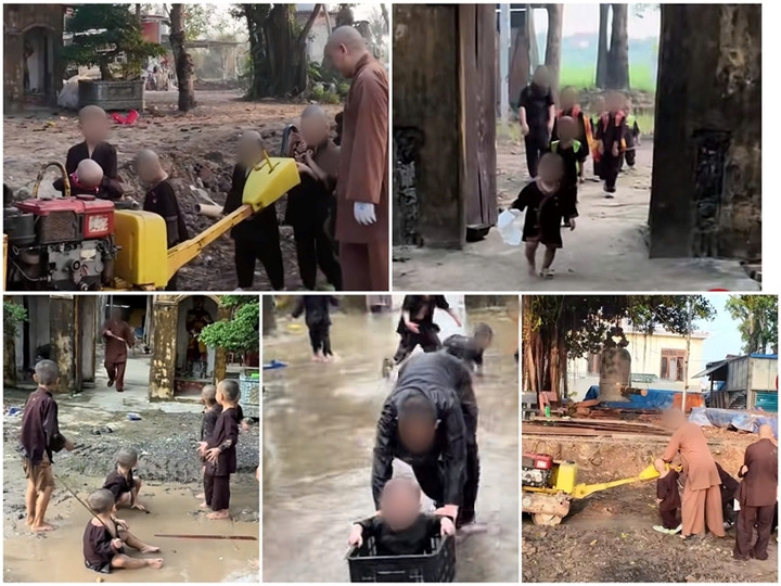 Hình ảnh các em nhỏ đang được nuôi dưỡng tại chùa Cẩm La thường xuyên xuất hiện trên mạng xã hội nhằm mục đích kêu gọi đóng góp từ thiện.