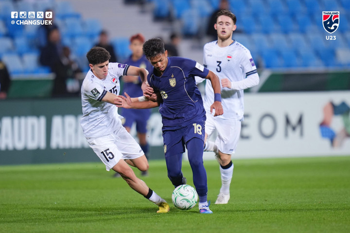 U23 Thái Lan hoà U23 Iraq.