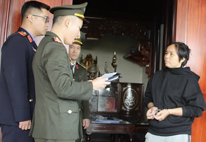 Bị can Hồ Thị Hải bị bắt tạm giam. (Ảnh: CACC)