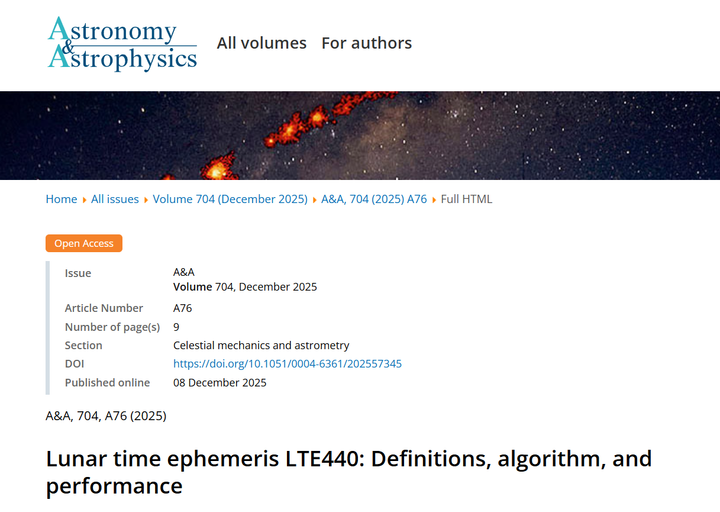Công trình này được công bố trên tạp chí khoa học Astronomy and Astrophysics.