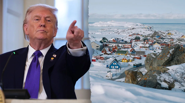 Tổng thống Mỹ Donald Trump công khai muốn sáp Greenland vào Mỹ. (Ảnh: Yahoo News)